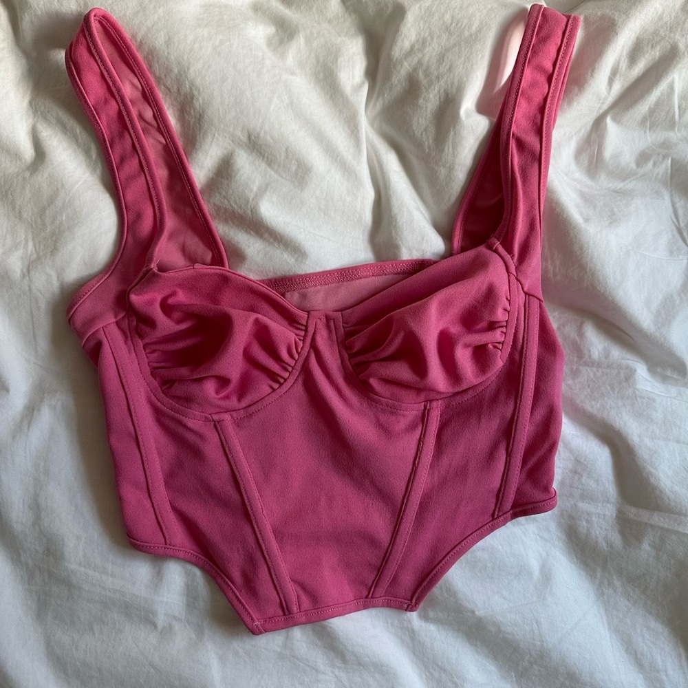 SHEIN Fuchsia Bustier Top